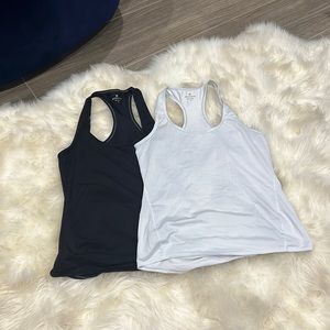 Athleta tanks size small racer back, both for sale black and white